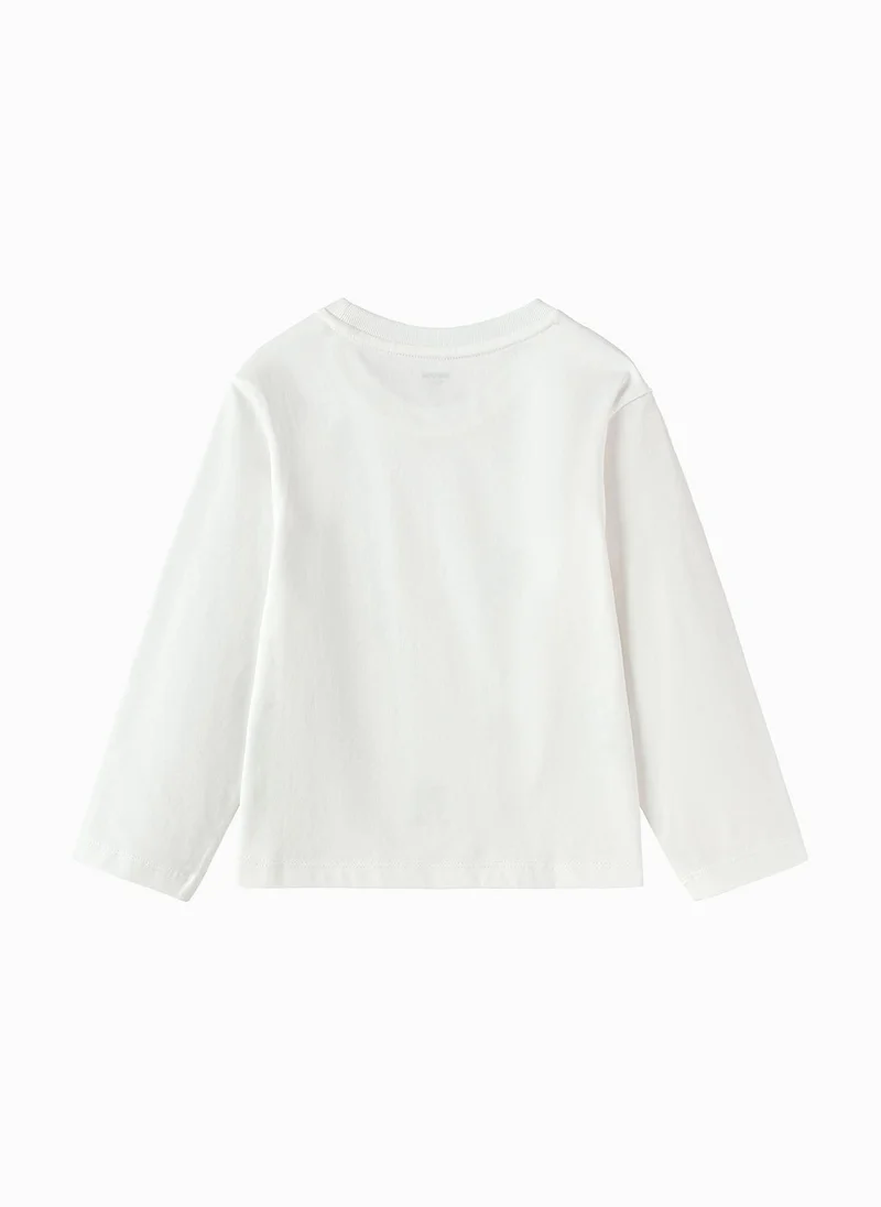 Balabala White Toddler Girls Round v-neck long-sleeved T-shirt for Women | Best Price UAE